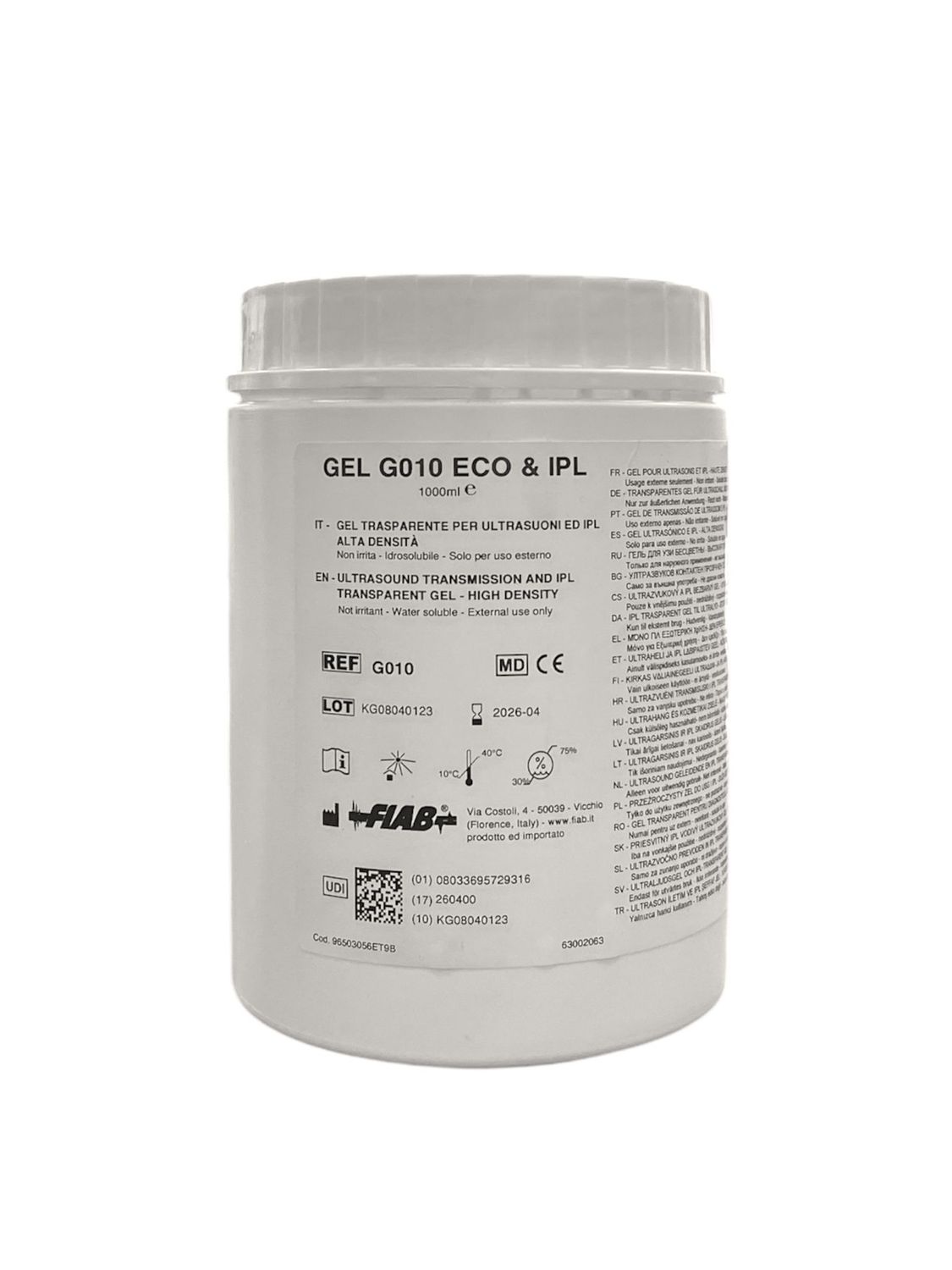 Gel Trasparente ultrasuoni ed Ipl - Alta densità