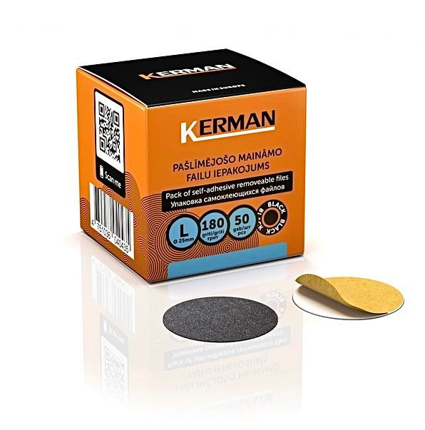 Lime a disco per pedicure - L, Grana 180, Ø 25mm, Nero