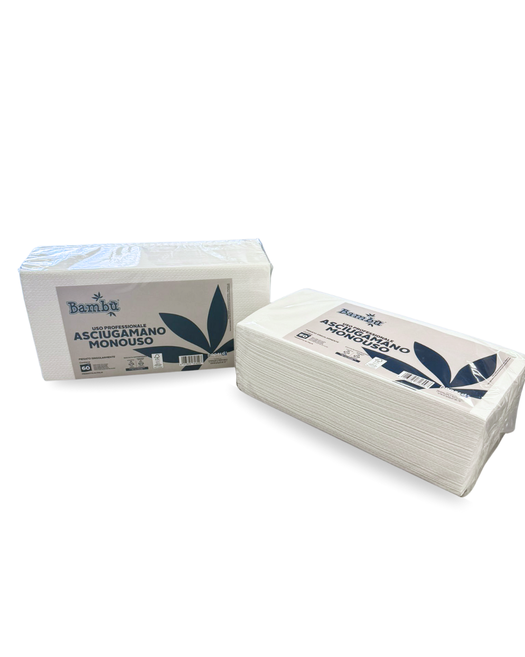 Asciugamani Monouso in Pura Cellulosa – Confezione da 60 pezzi