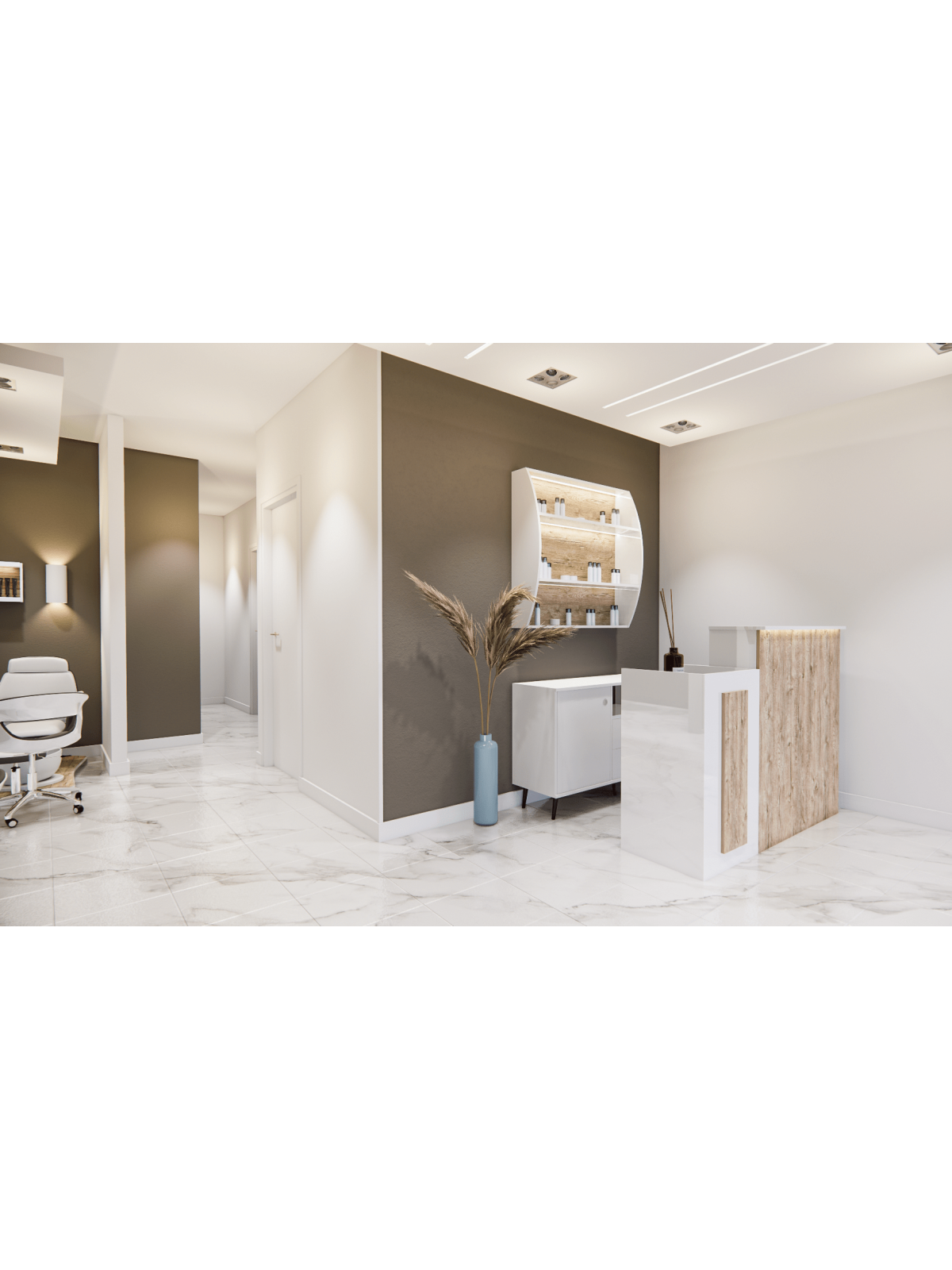 Banco Opera Marmo Bianco - Modulabile.