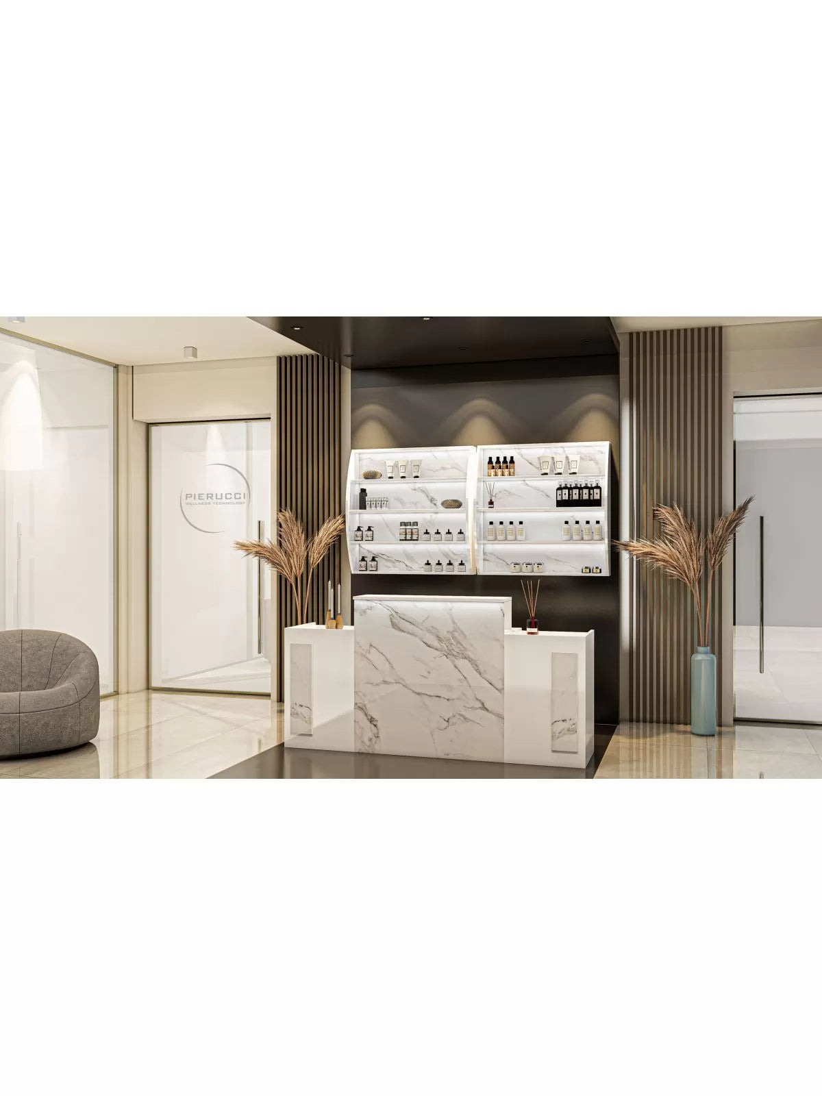 Banco Opera Marmo Bianco - Modulabile.